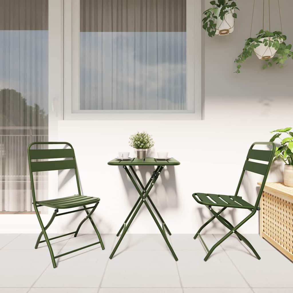 Have sammenslåelig stol 2 pcs Grøn 42 x 52 x 82cm