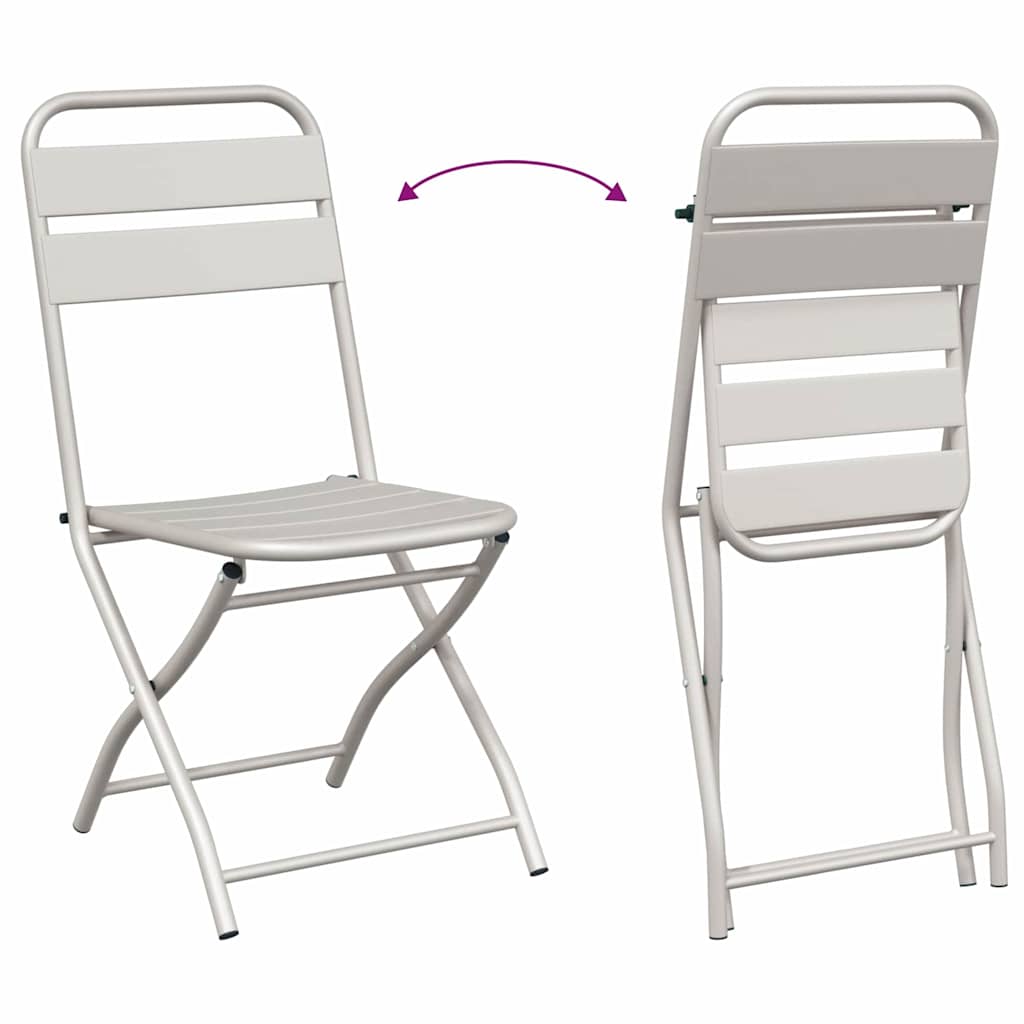 Have sammenslåelig stol 2 pcs Beige 42 x 52 x 82cm