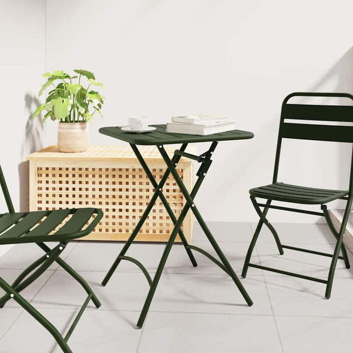 Bistrobord Mørkegrøn 55 x 55 x 72,5 cm Pulverlakeret stål