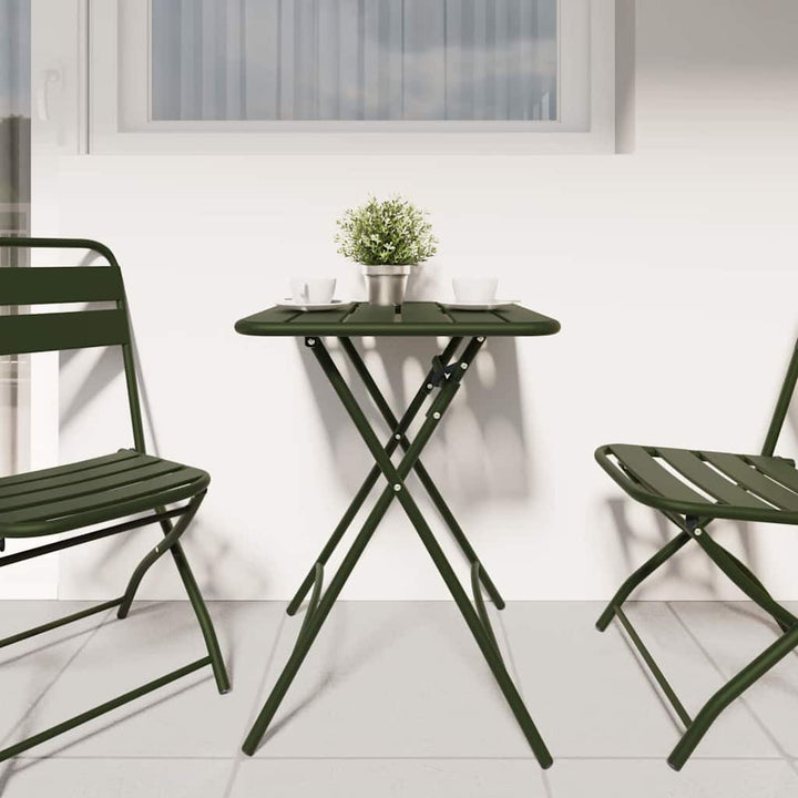 Bistrobord Mørkegrøn 55 x 55 x 72,5 cm Pulverlakeret stål