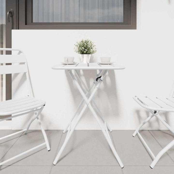 Bistrobord Hvid 55 x 55 x 72,5 cm Pulverlakeret stål