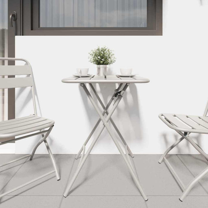 Bistrobord Beige 55 x 55 x 72,5 cm Pulverlakeret stål