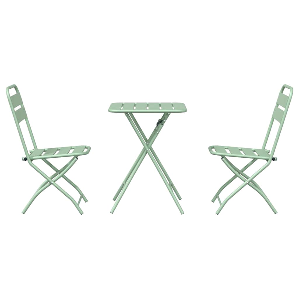 Bistrosæt 3 pcs Grøn Stål