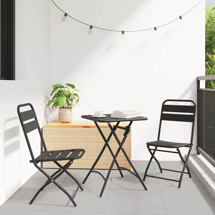 Bistrosæt 3 pcs Antracit Stål