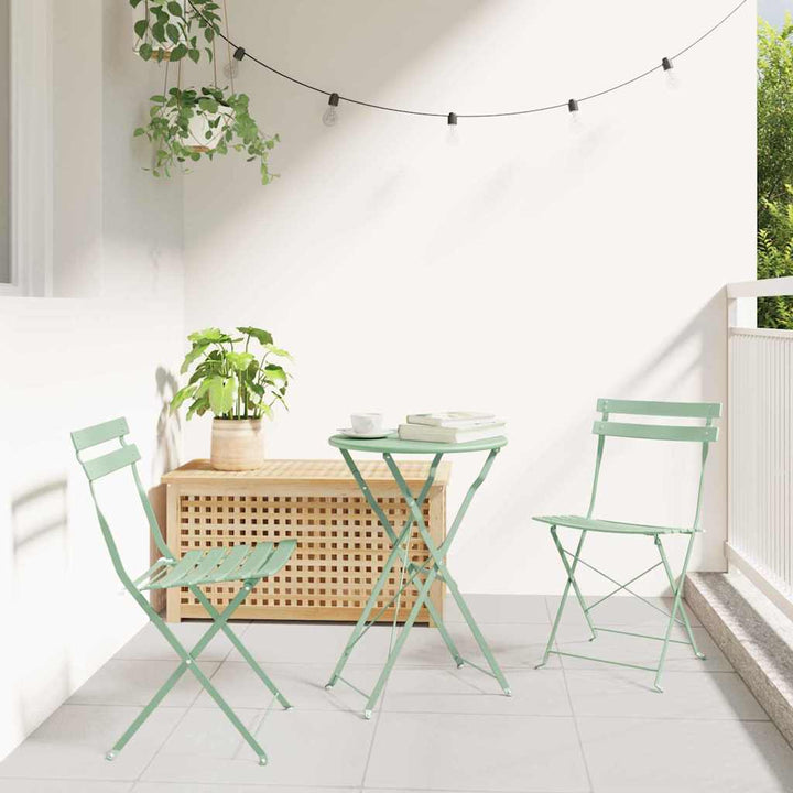 Have sammenslåelig stol 2 pcs Lys mint 42 x 46 x 82cm Metal