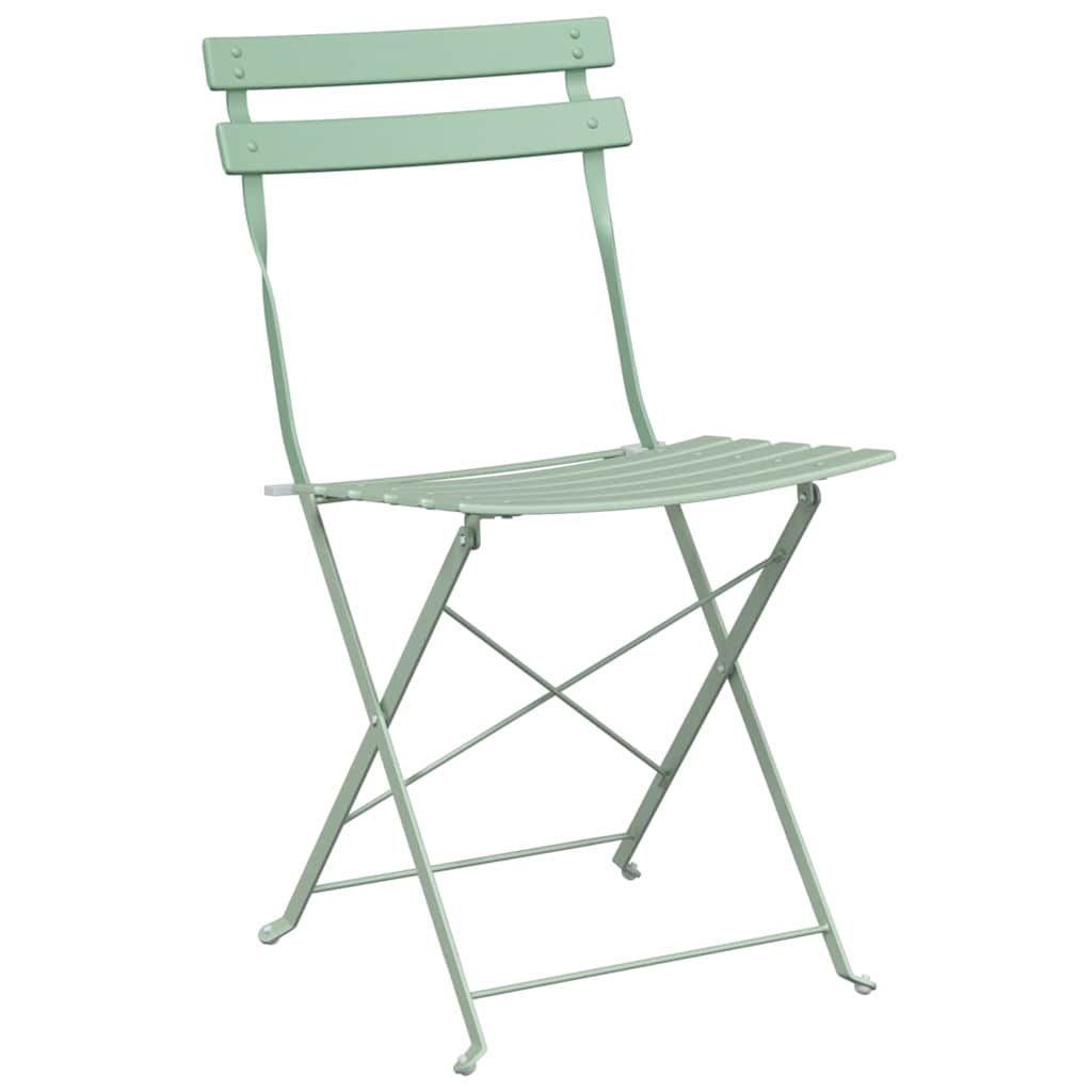 Have sammenslåelig stol 2 pcs Lys mint 42 x 46 x 82cm Metal