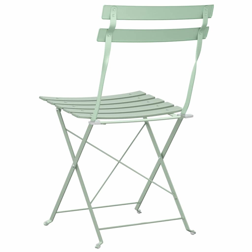 Have sammenslåelig stol 2 pcs Lys mint 42 x 46 x 82cm Metal