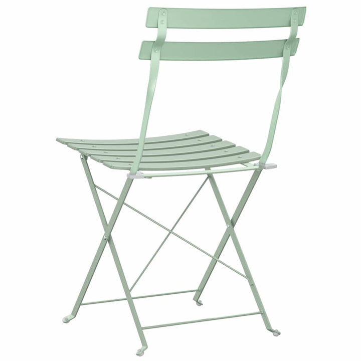 Have sammenslåelig stol 2 pcs Lys mint 42 x 46 x 82cm Metal