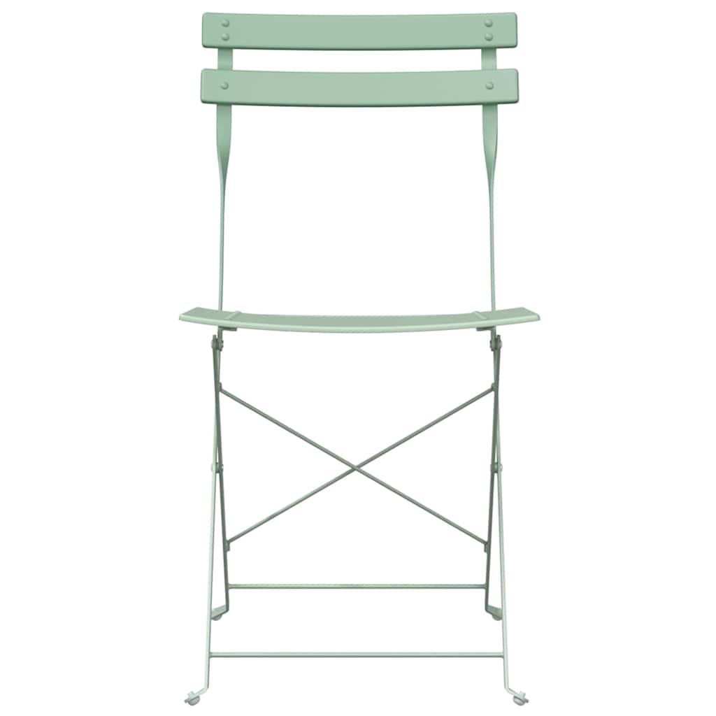 Have sammenslåelig stol 2 pcs Lys mint 42 x 46 x 82cm Metal