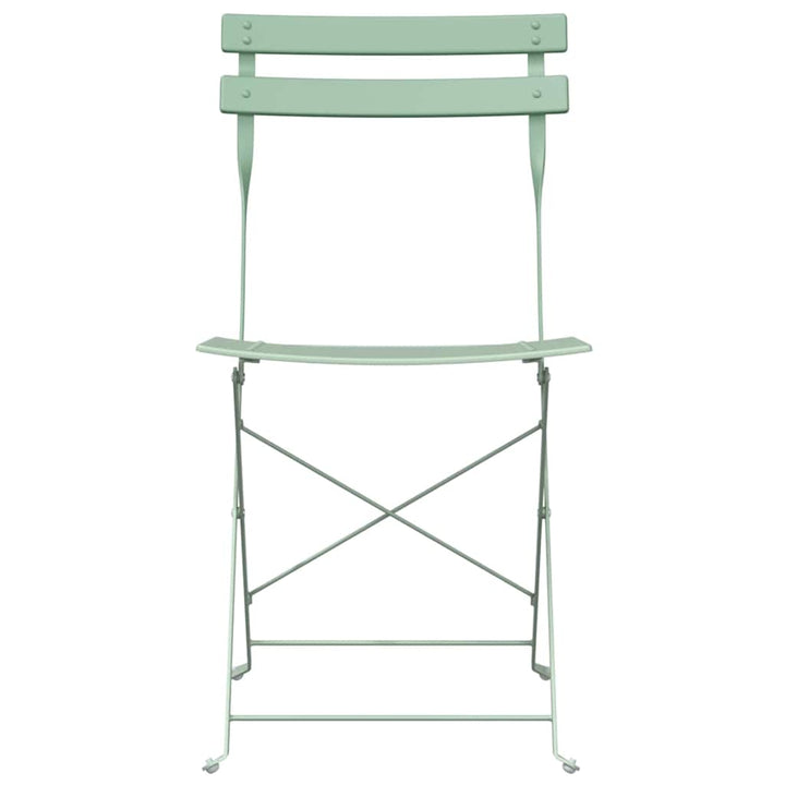 Have sammenslåelig stol 2 pcs Lys mint 42 x 46 x 82cm Metal