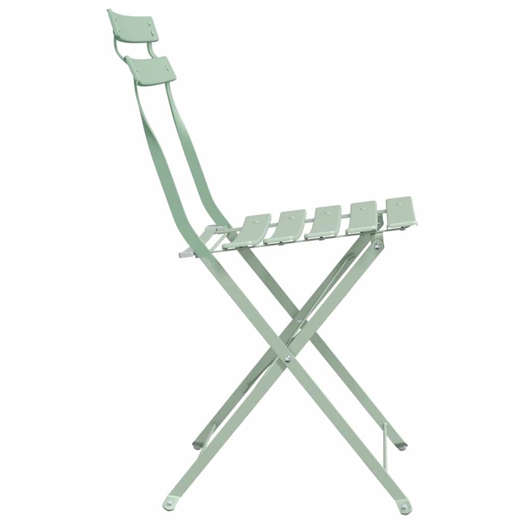 Have sammenslåelig stol 2 pcs Lys mint 42 x 46 x 82cm Metal