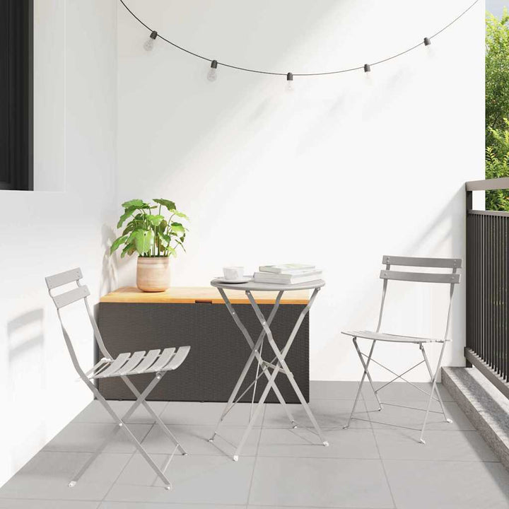 Have sammenslåelig stol 2 stk. Beige Metal