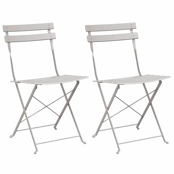 Have sammenslåelig stol 2 stk. Beige Metal