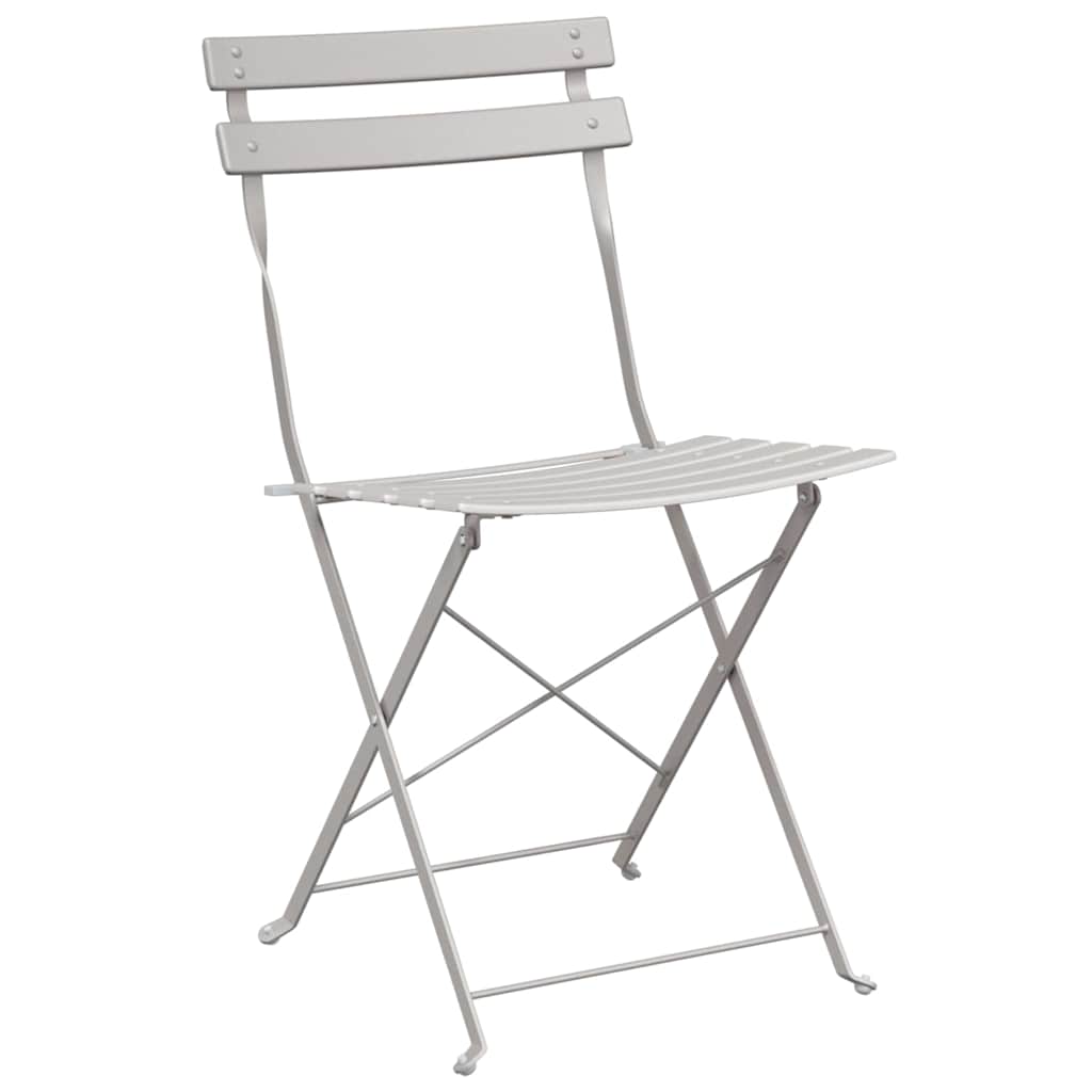 Have sammenslåelig stol 2 stk. Beige Metal