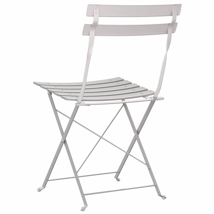 Have sammenslåelig stol 2 stk. Beige Metal