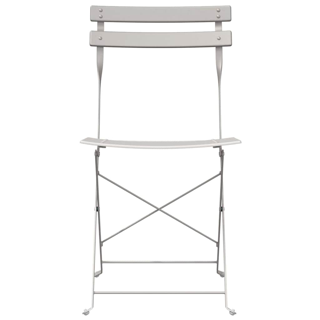 Have sammenslåelig stol 2 stk. Beige Metal