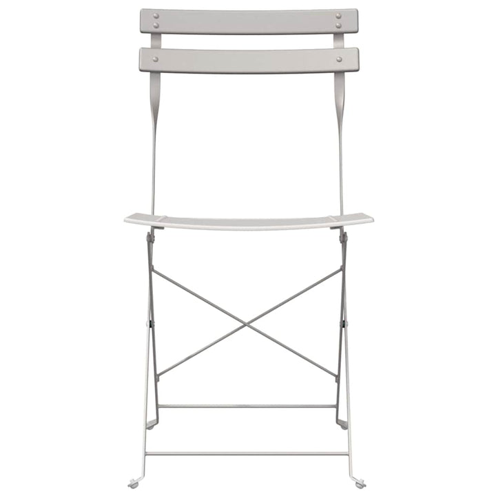 Have sammenslåelig stol 2 stk. Beige Metal