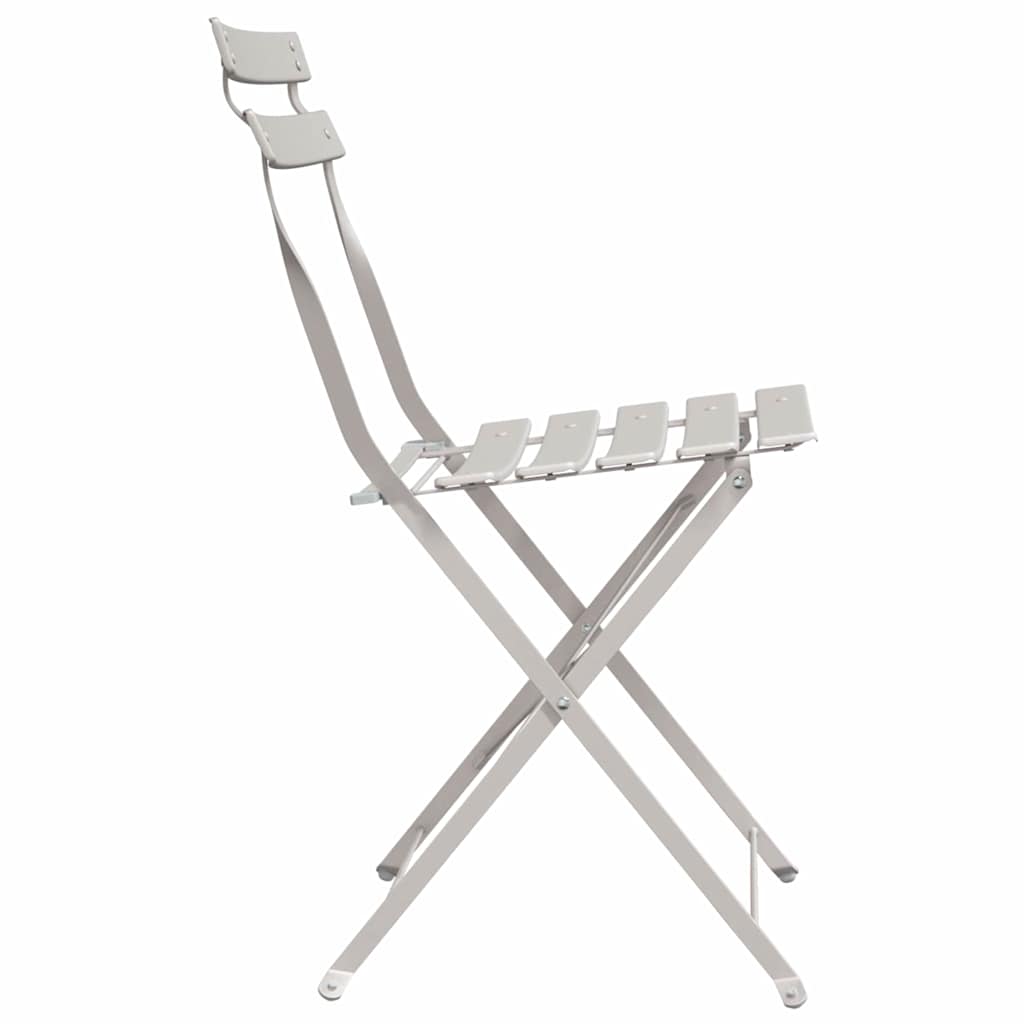 Have sammenslåelig stol 2 stk. Beige Metal