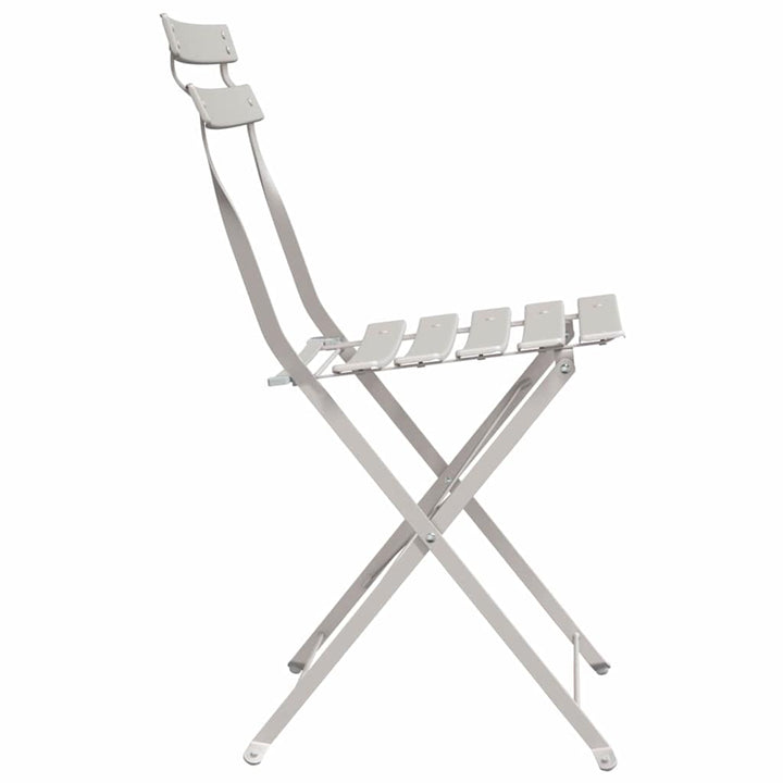 Have sammenslåelig stol 2 stk. Beige Metal