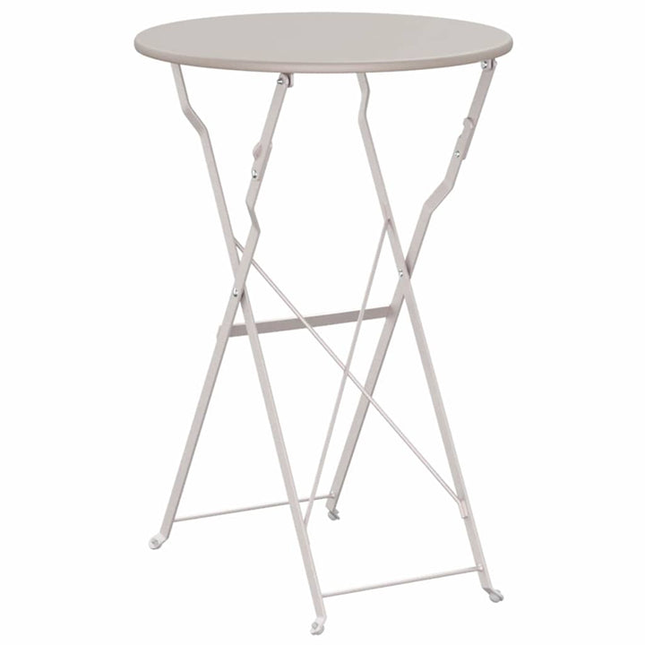 Bistrobord Beige Ø 50 x 71 cm Pulverlakeret stål