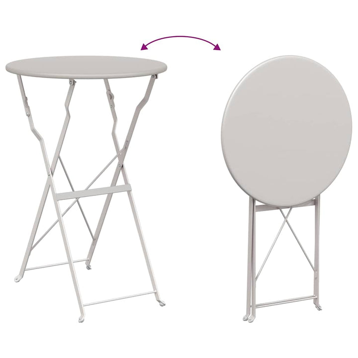 Bistrobord Beige Ø 50 x 71 cm Pulverlakeret stål
