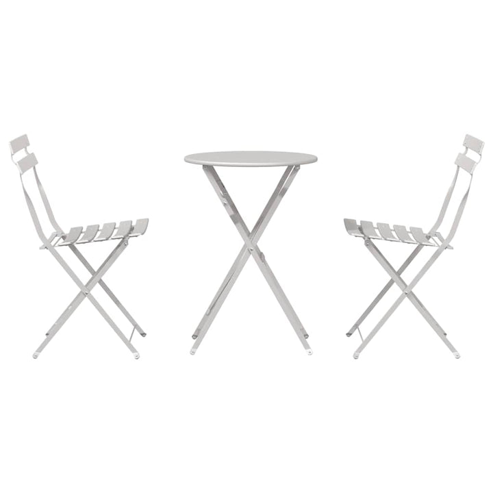 Sammenklappeligt Bistro Sæt 3 pcs Beige Stål