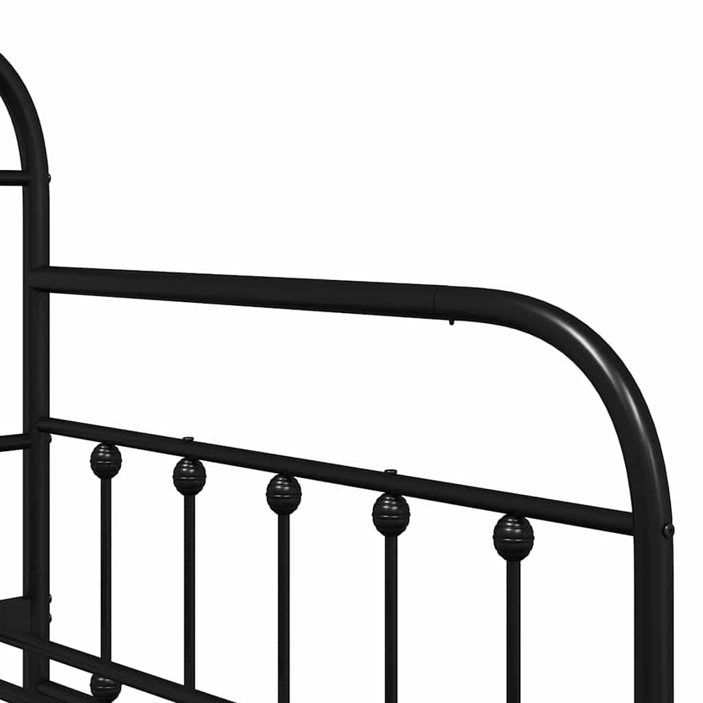 Dagsengramme Sort 90 x 190 cm Pulverlakeret stål
