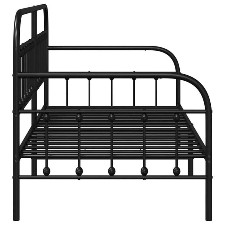 Dagsengramme Sort 90 x 190 cm Pulverlakeret stål