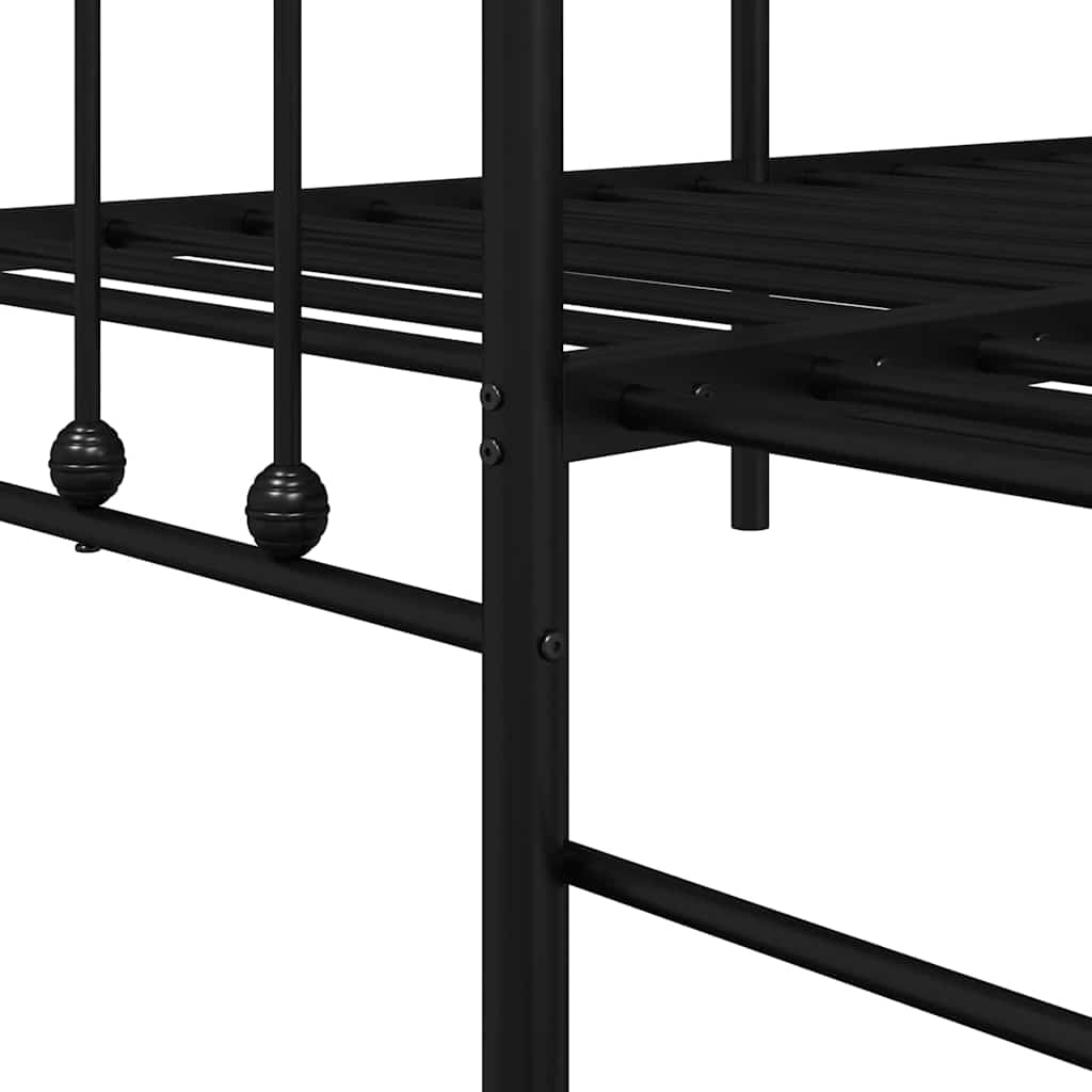 Dagsengramme Sort 80 x 200 cm Pulverlakeret stål