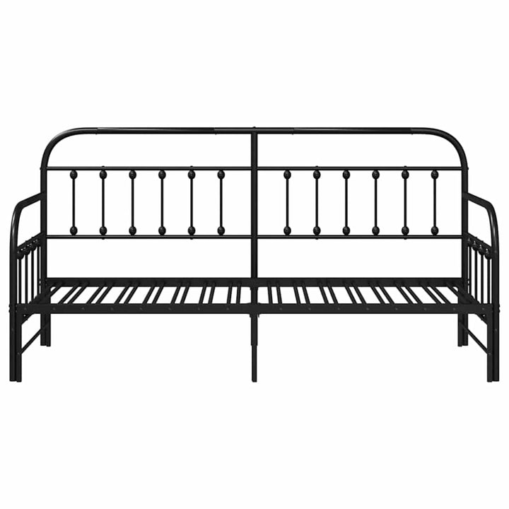 Dagsengramme Sort 80 x 200 cm Pulverlakeret stål