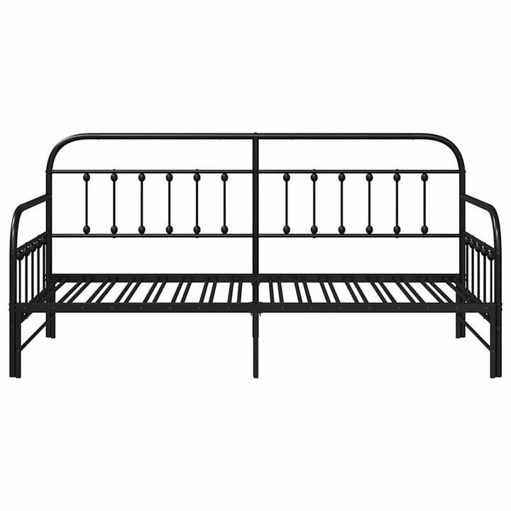 Dagsengramme Sort 90 x 190 cm Pulverlakeret stål
