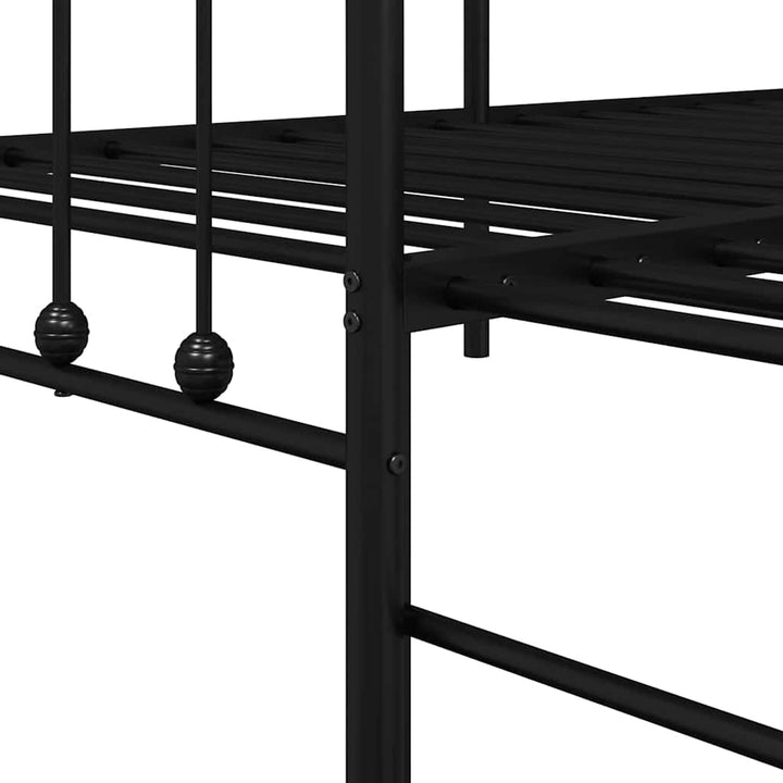 Dagsengramme Sort 90 x 200 cm Pulverlakeret stål
