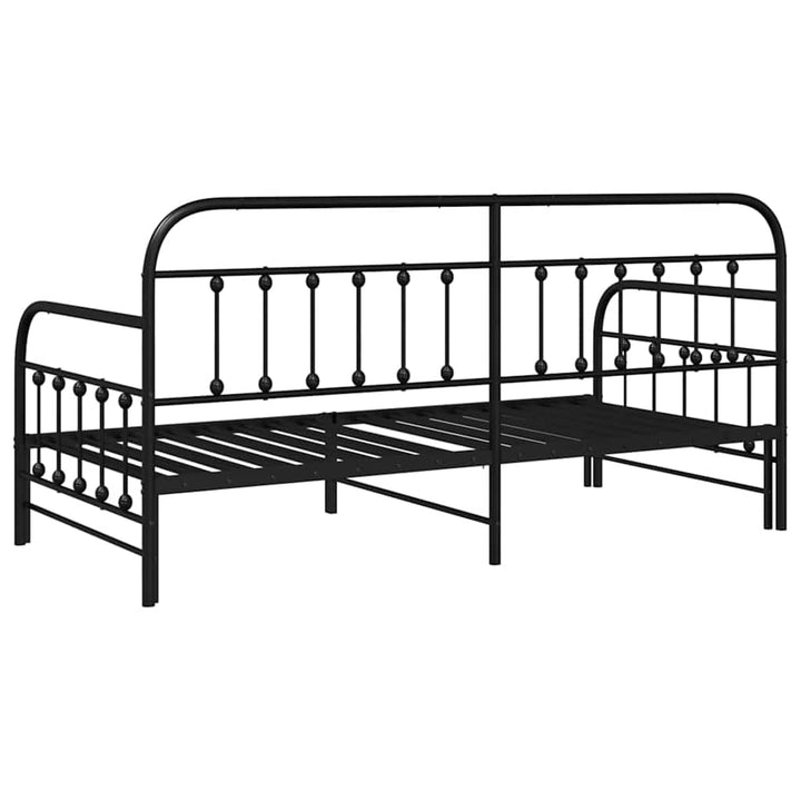 Dagsengramme Sort 90 x 200 cm Pulverlakeret stål