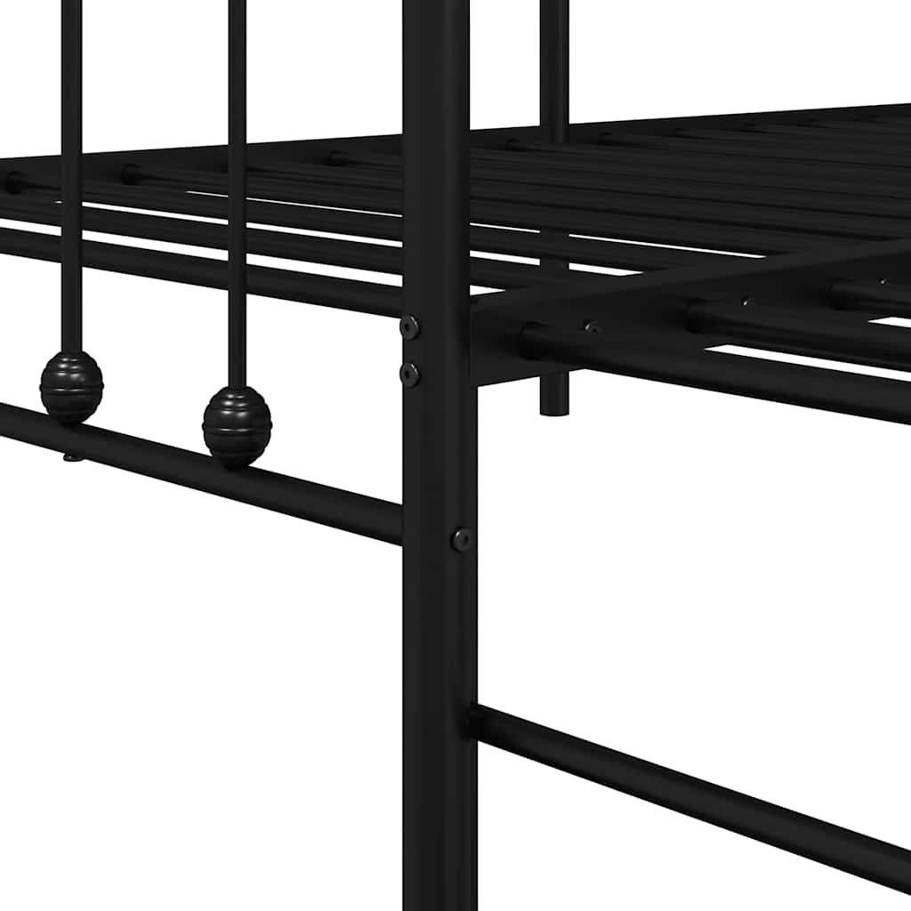 Dagsengramme Sort 100 x 200 cm Pulverlakeret stål