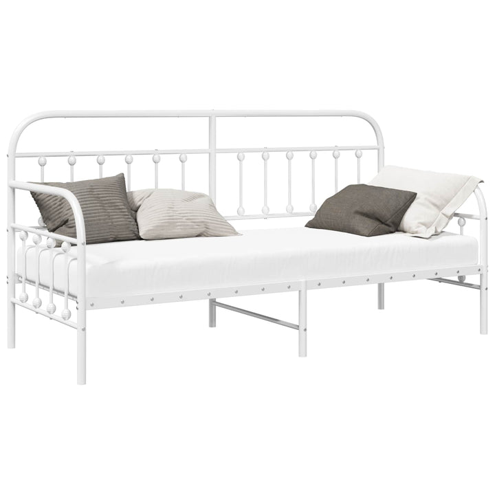 Dagsengramme Hvid 75 x 190 cm Pulverlakeret stål