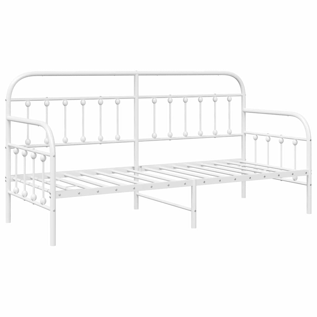 Dagsengramme Hvid 75 x 190 cm Pulverlakeret stål