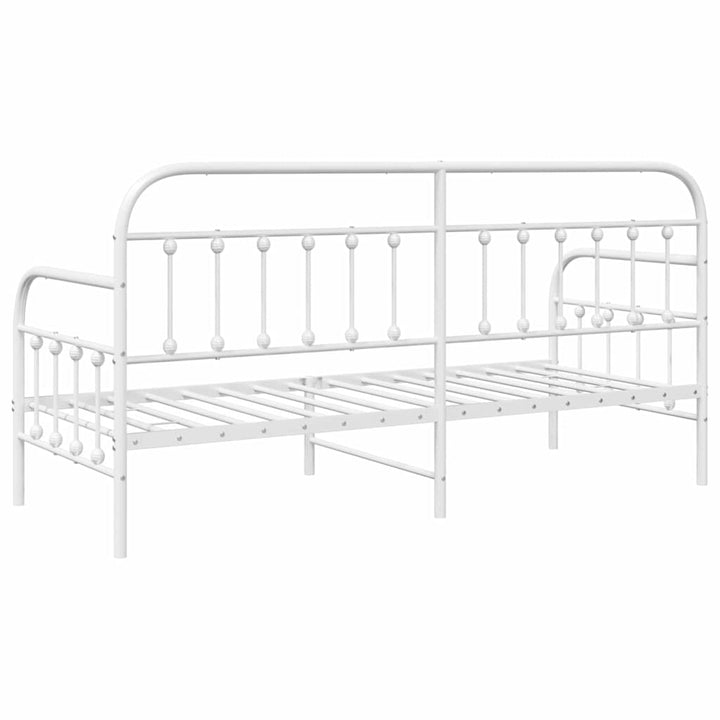 Dagsengramme Hvid 75 x 190 cm Pulverlakeret stål