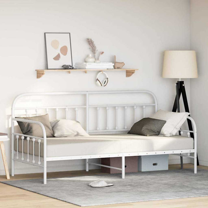 Dagsengramme Hvid 107 x 203 cm Pulverlakeret stål