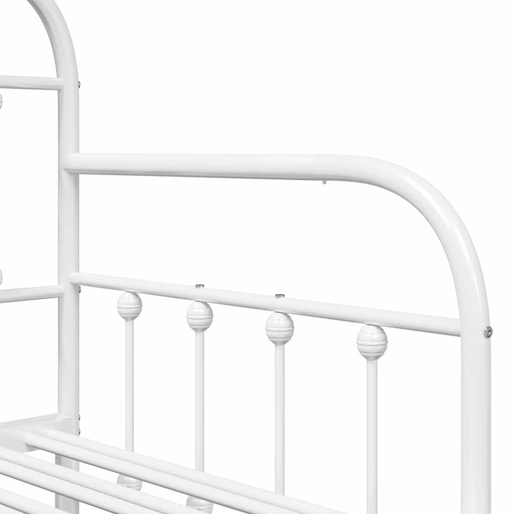 Dagsengramme Hvid 80 x 200 cm Pulverlakeret stål