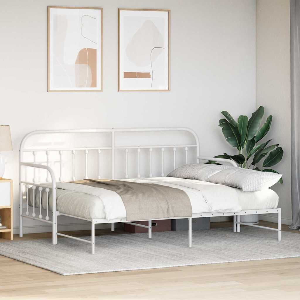 Dagsengramme Hvid 80 x 200 cm Pulverlakeret stål