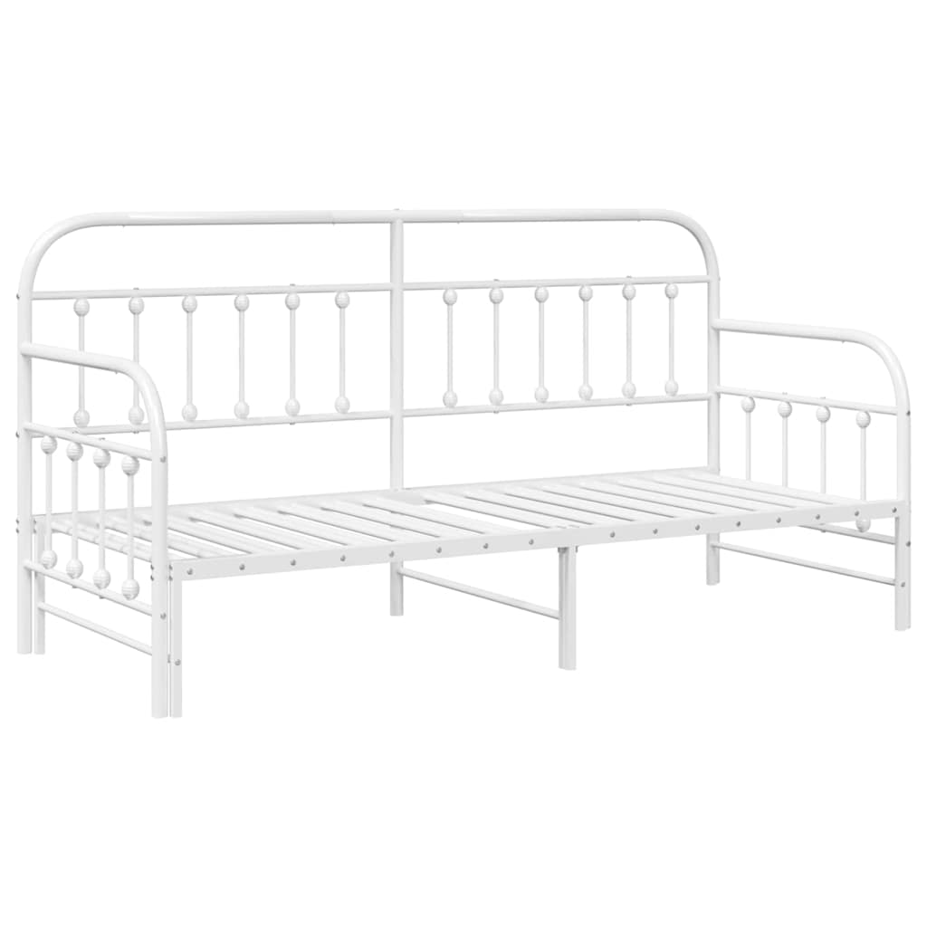 Dagsengramme Hvid 80 x 200 cm Pulverlakeret stål