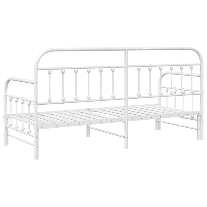 Dagsengramme Hvid 80 x 200 cm Pulverlakeret stål