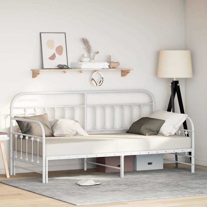 Dagsengramme Hvid 100 x 190 cm Pulverlakeret stål