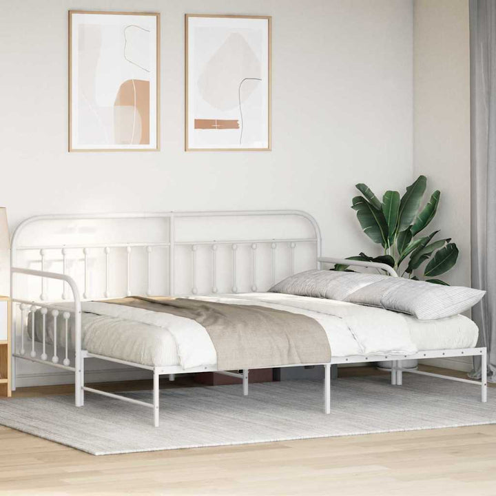 Dagsengramme Hvid 100 x 190 cm Pulverlakeret stål