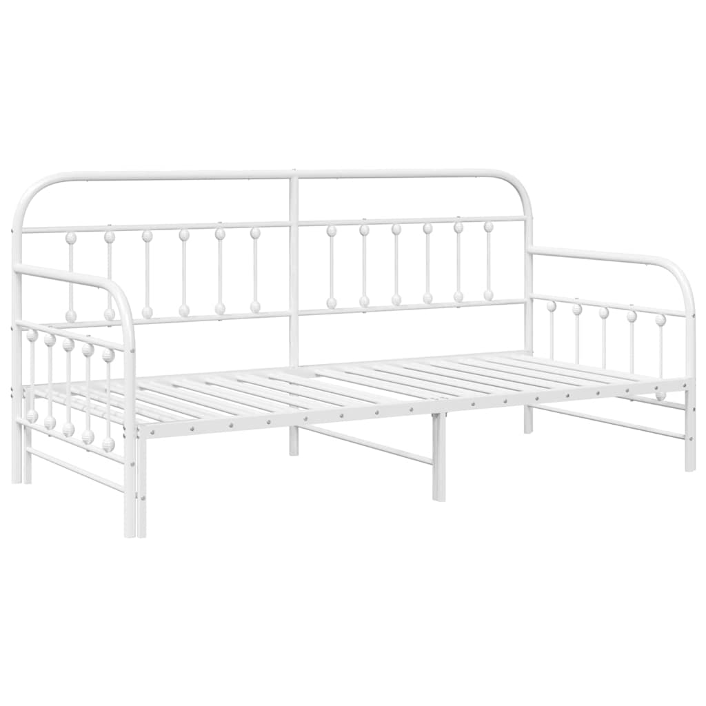 Dagsengramme Hvid 100 x 190 cm Pulverlakeret stål