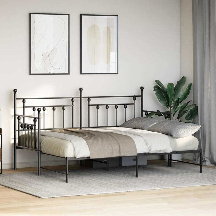 Dagsengramme Sort 75 x 190 cm Stål
