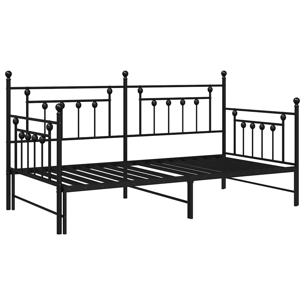 Dagsengramme Sort 90 x 190 cm Stål