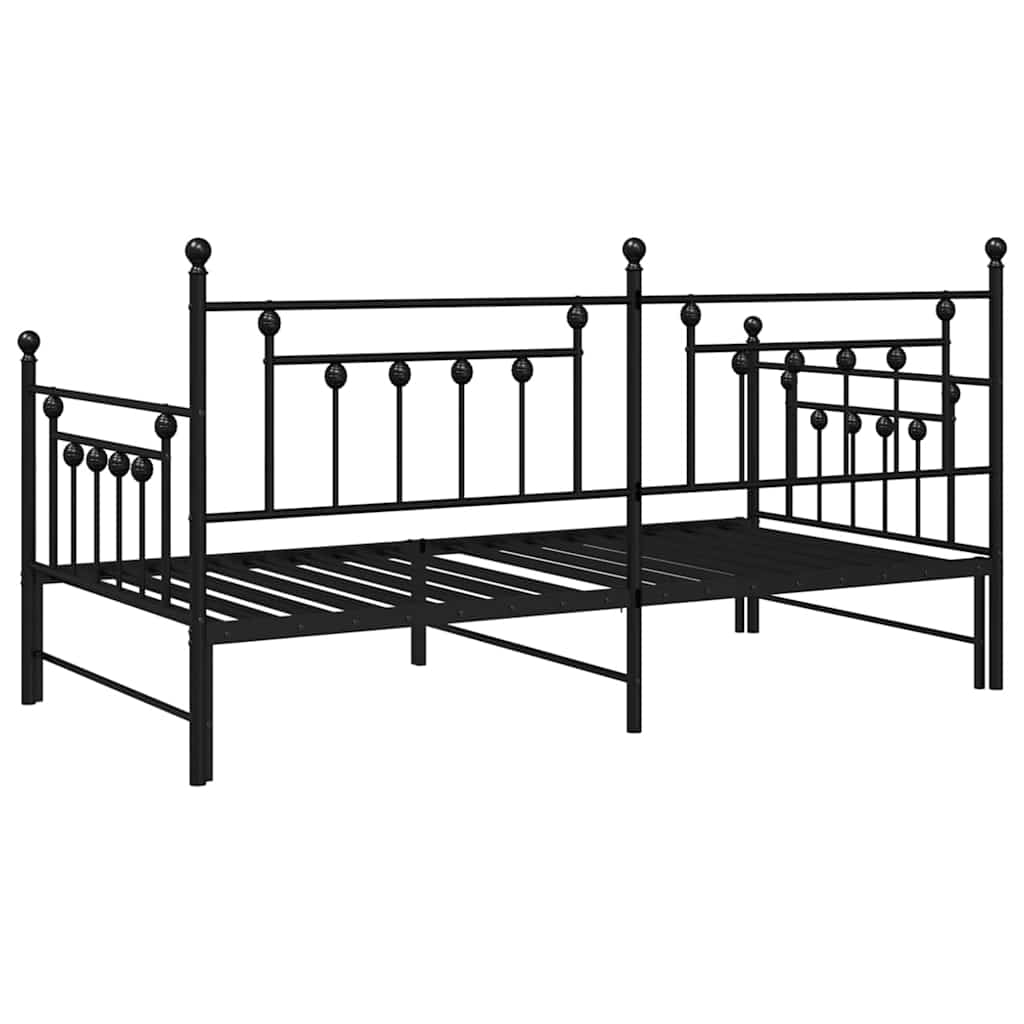 Dagsengramme Sort 90 x 190 cm Stål