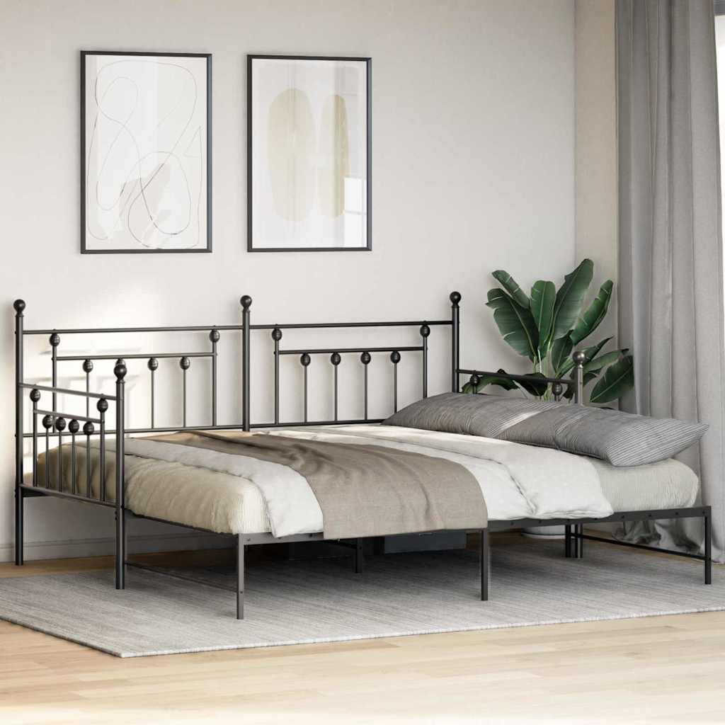 Dagsengramme Sort 90 x 200 cm Stål