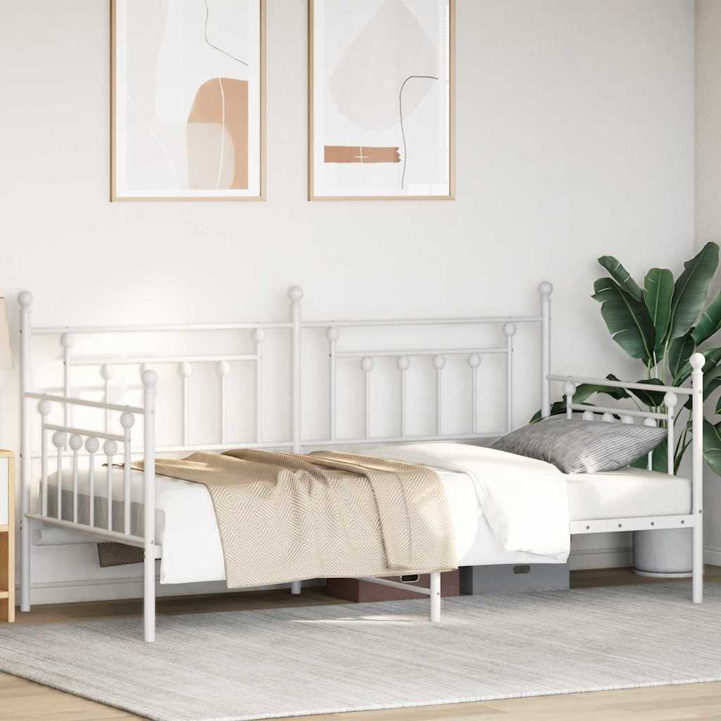 Dagsengramme Hvid 100 x 190 cm Stål